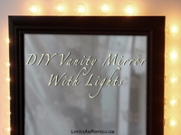 Lipstick and Ponytails Mirror With Light Bulbs